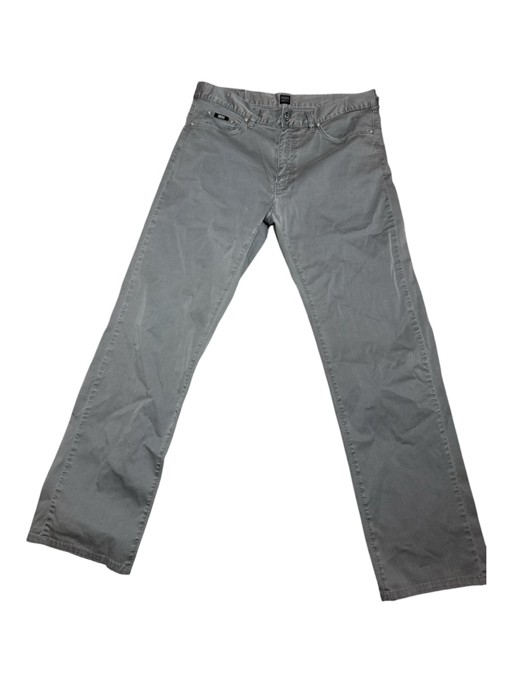 BOSS Hugo Boss Men's 34x34 Texas Stretch Gray Straight Leg Pants Chino